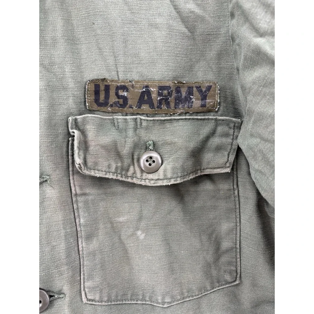 Vietnam Jacket OG-107 Coat Mens Small Tropical War Fatigue Cotton Sateen US Army